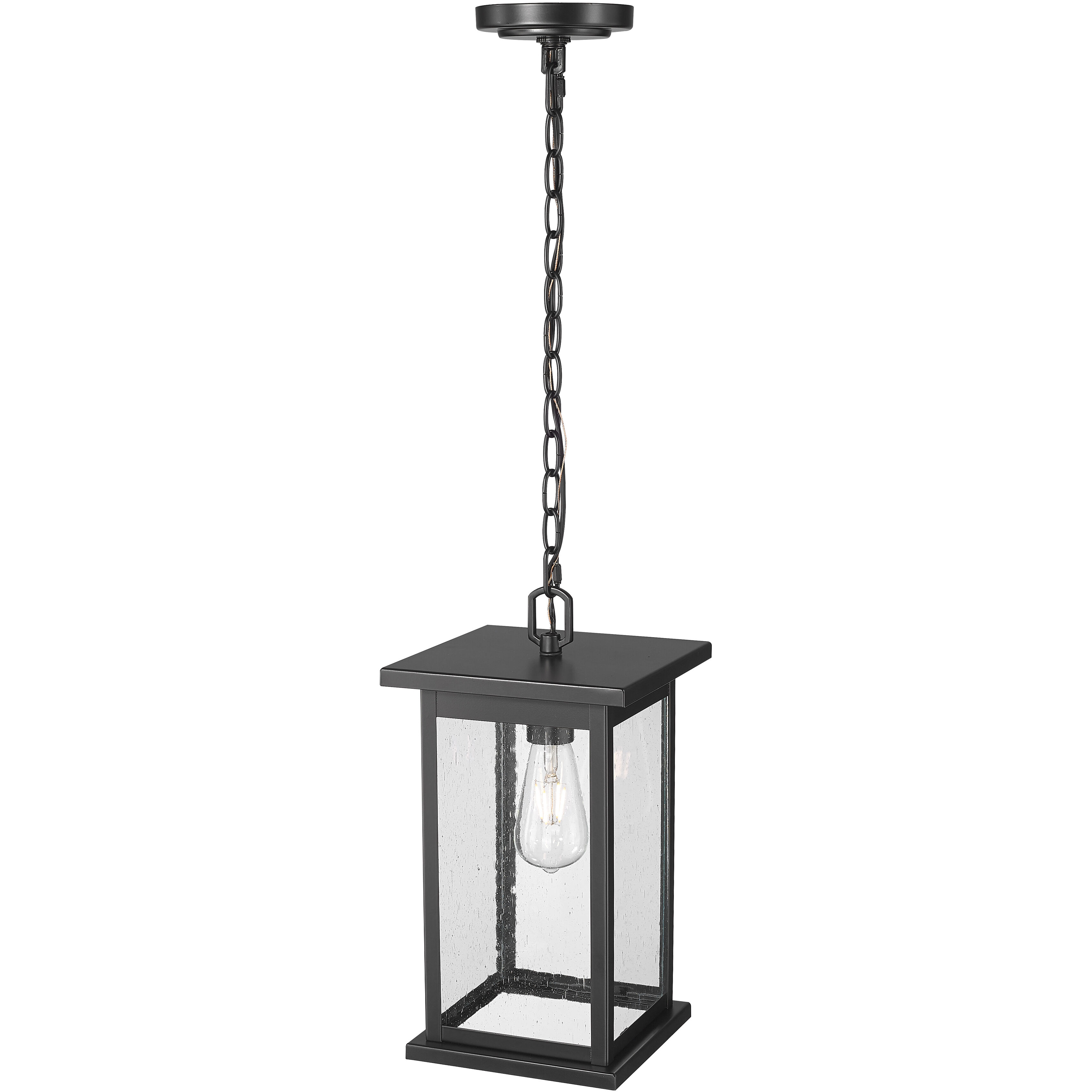 Bowton 1 Light 8.5 inch Powder Coated Black Outdoor Hanging Lantern
